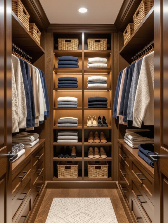 adjustable shelving maximizes organization