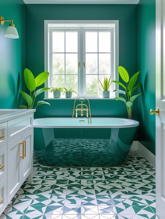 bold colors transform bathrooms
