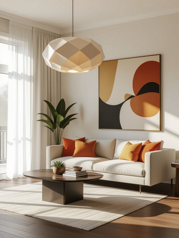bold lighting enhances decor
