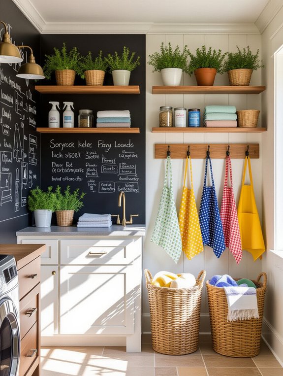 chalkboard wall for organization