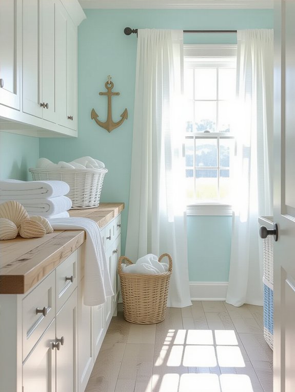 coastal retreat laundry room