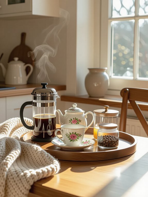 coffee and tea station