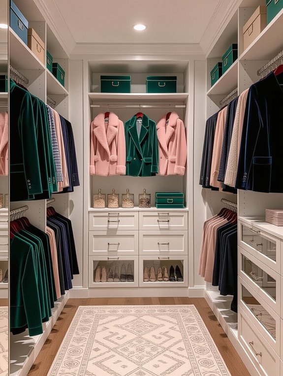 color coded closet organization system