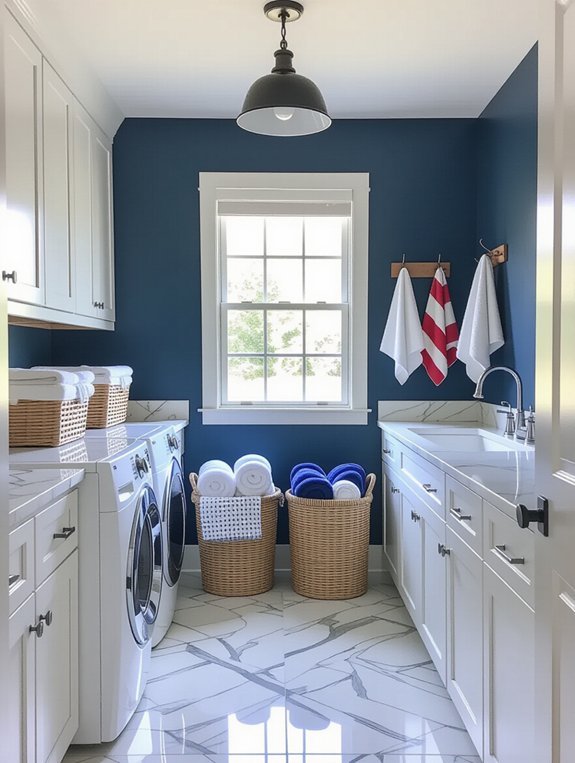 color coordinated laundry accessories