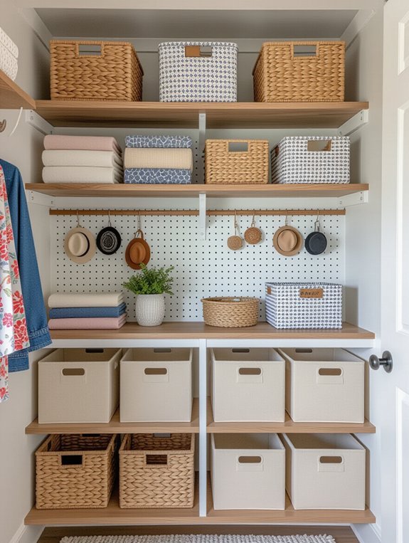 colorful textured closet transformation