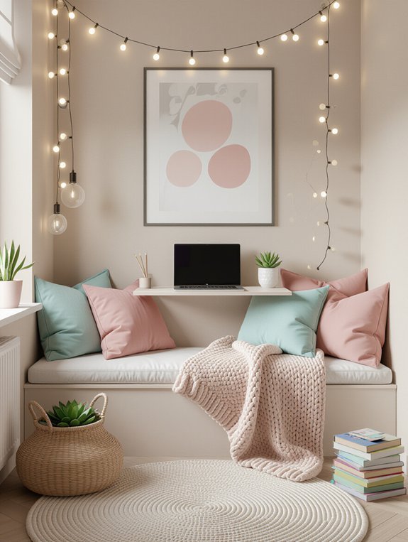 cozy and organized study space