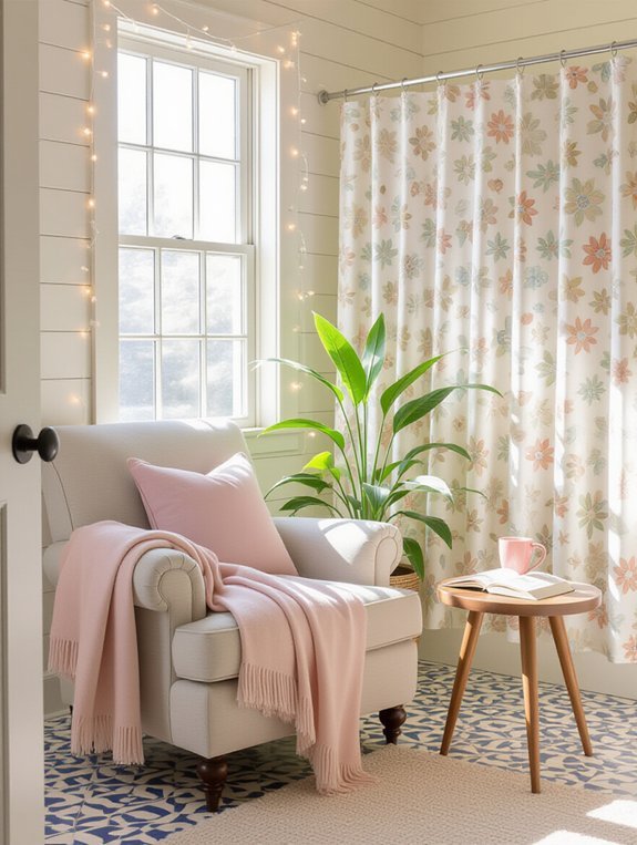 cozy bathroom reading nook