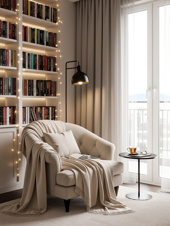 cozy corner reading nook