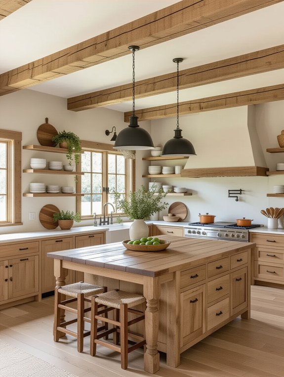 cozy farmhouse wood accents