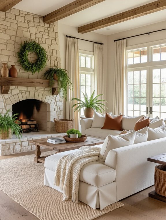 cozy fireplace gathering spot
