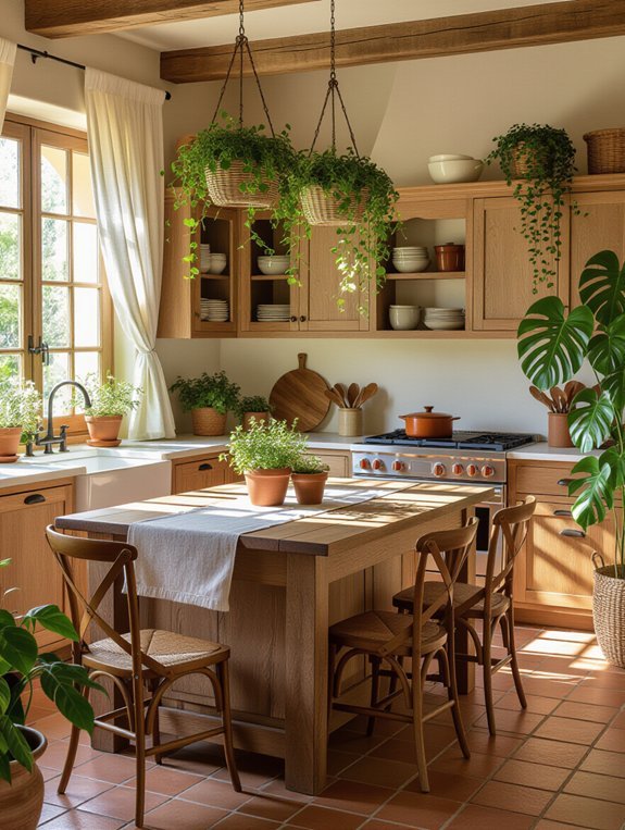 cozy kitchen with plants
