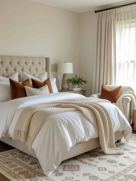 cozy layered textile decor