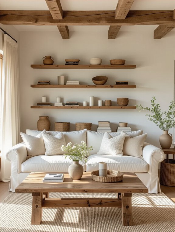 cozy living room accents