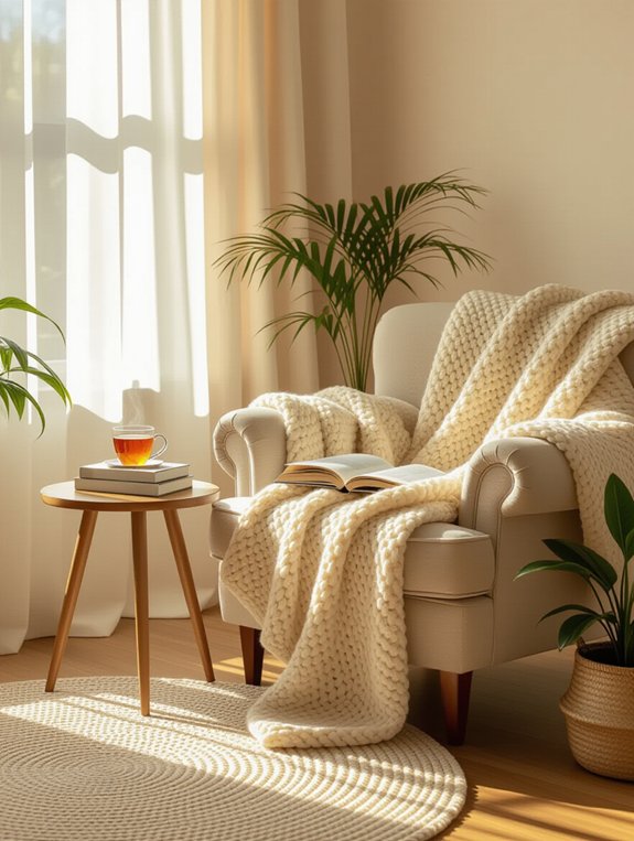 cozy reading nook setup