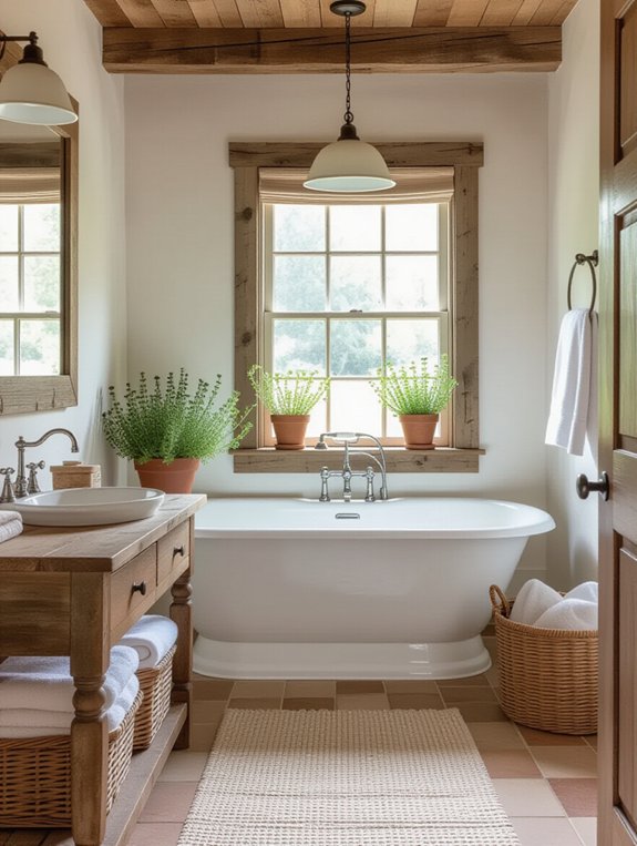 cozy rustic bathroom retreat