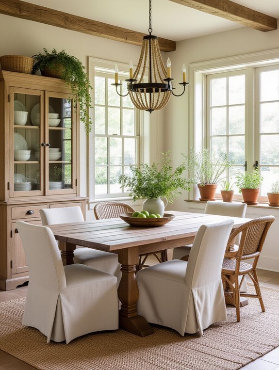 cozy rustic dining decor