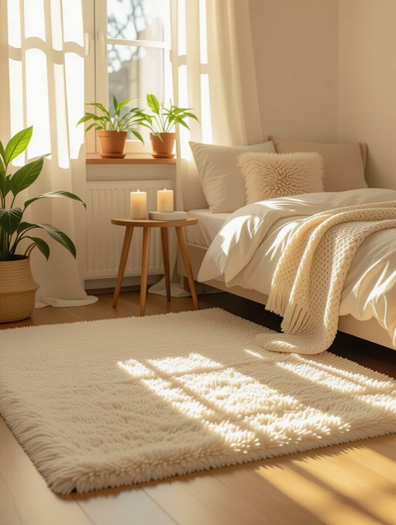 cozy soft rugs enhance comfort