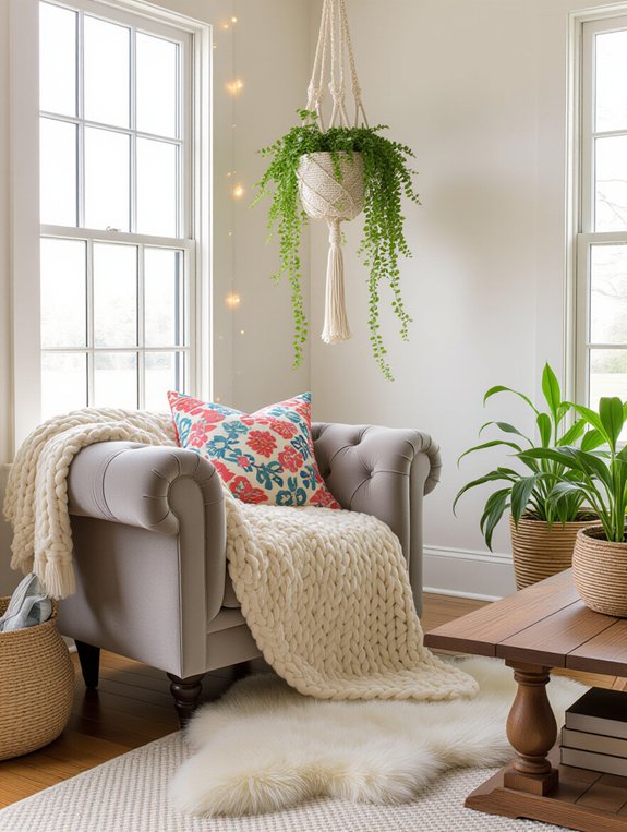 cozy textiles for comfort