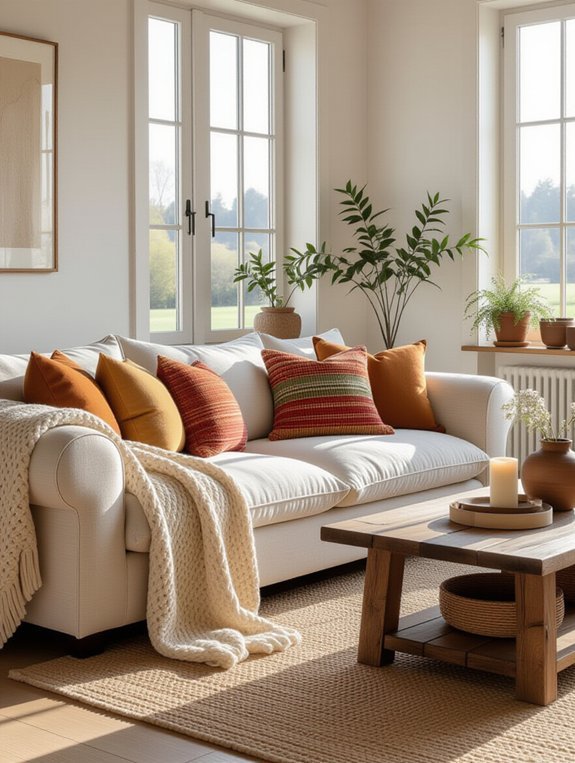 cozy throws and pillows