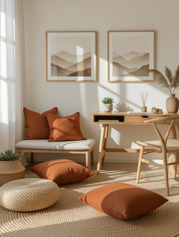 cozy zen corner setup
