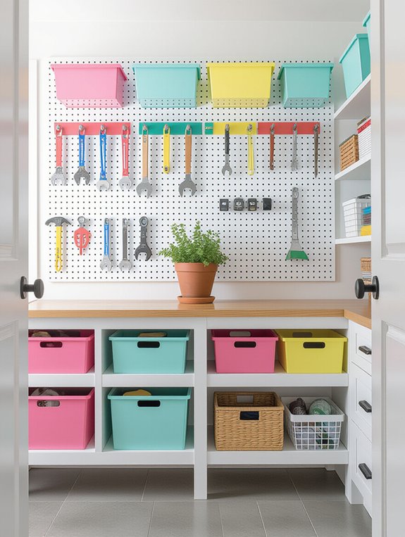 customizable pegboard organization system