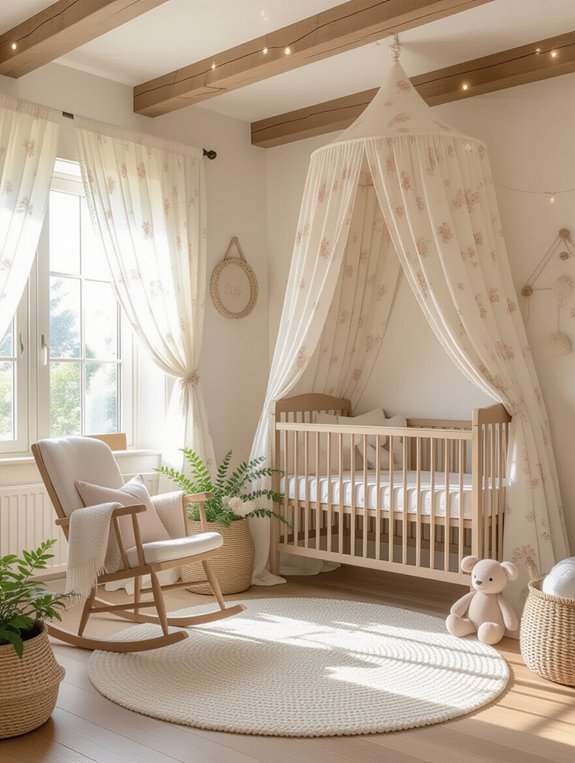 dreamy nursery canopy curtains
