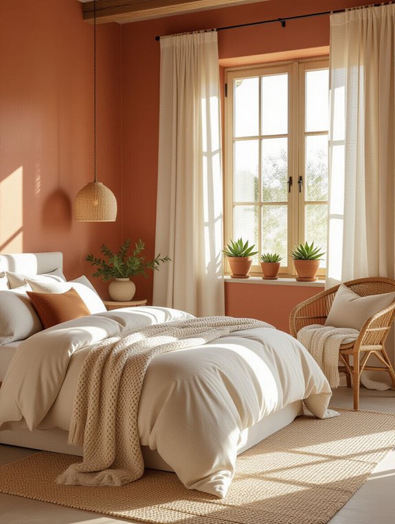 earthy tones create tranquility