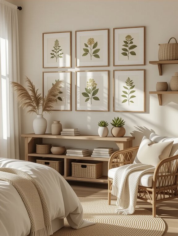 eclectic gallery wall design