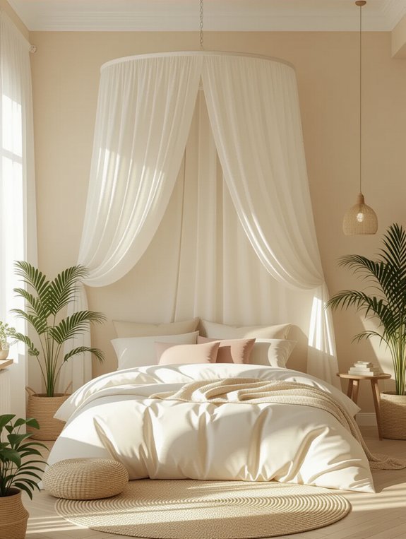 elegant fabric bed enclosure