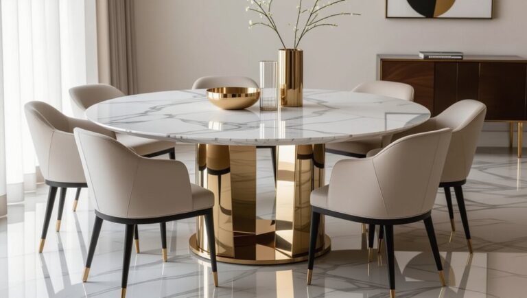 elegant marble dining tables