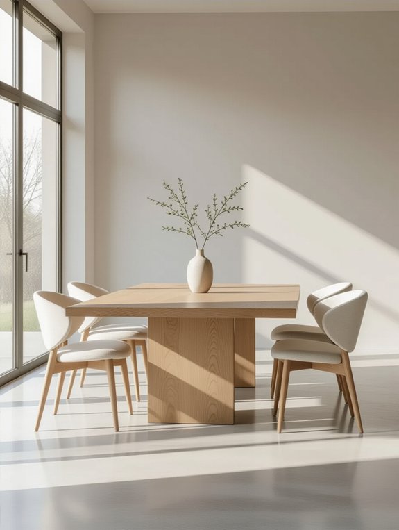 elegant minimalist dining design