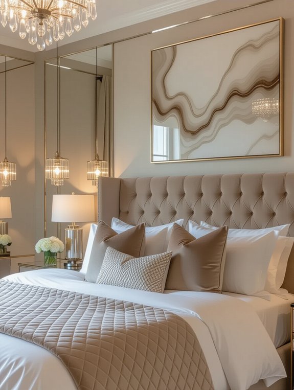 elegant mirrored wall design