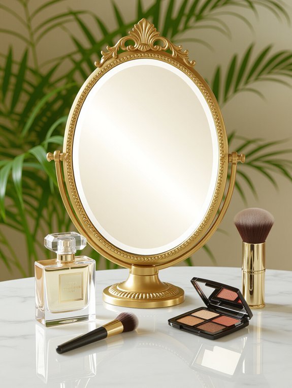 elegant oval mirror statement