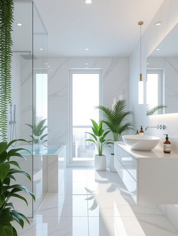 elegant space with glass