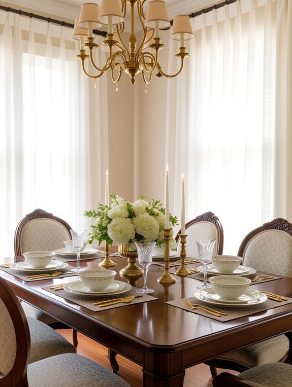 elegant tableware enhances dining