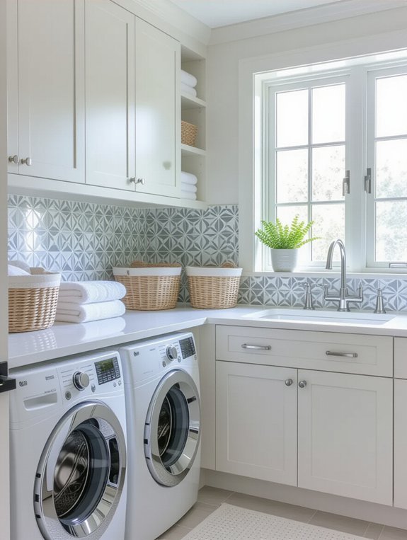 elegant tile laundry aesthetics