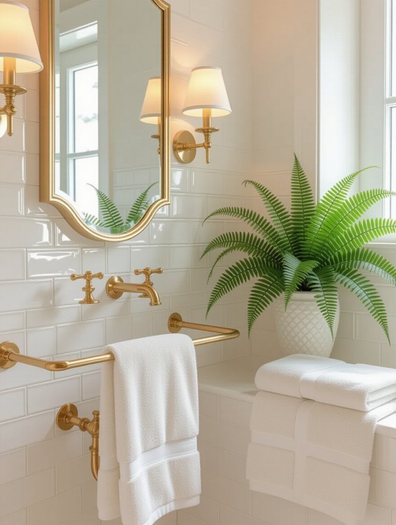 elevate bathroom with gold