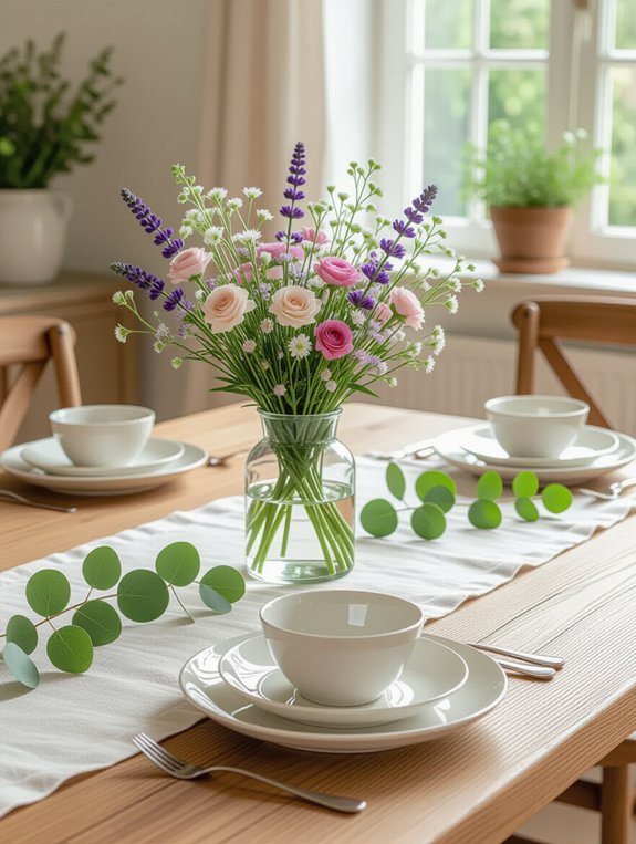 elevate dining with flowers