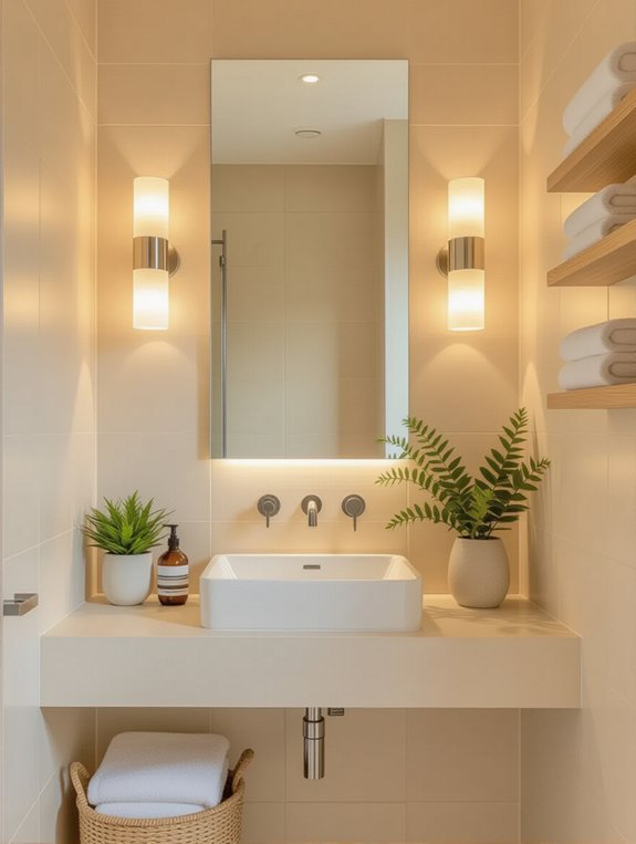 enhance bathroom with lighting
