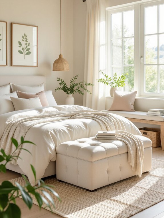enhance bedroom with ottoman