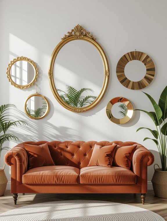 enhance decor with mirrors