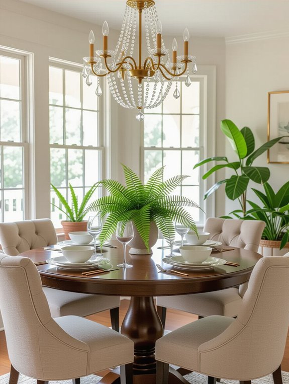 enhance dining with greenery