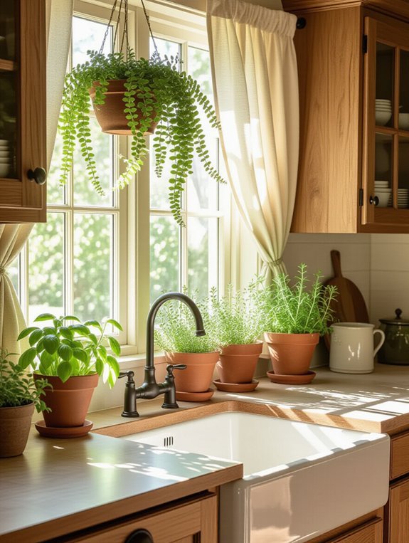 enhance kitchen with greenery