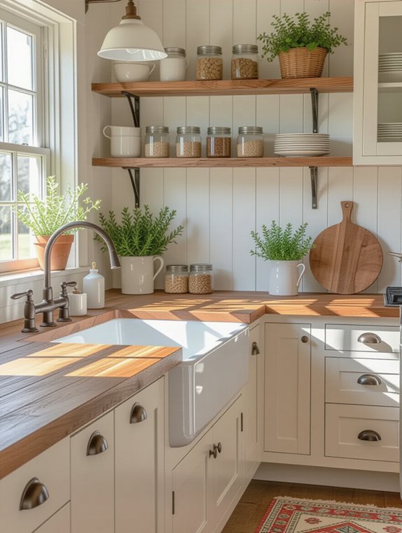 farmhouse sink enhances functionality
