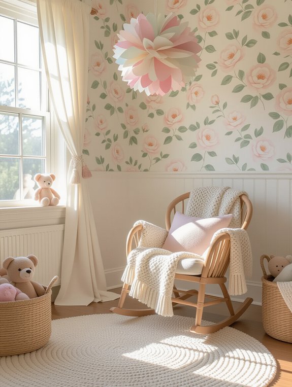 floral wallpaper nursery ideas