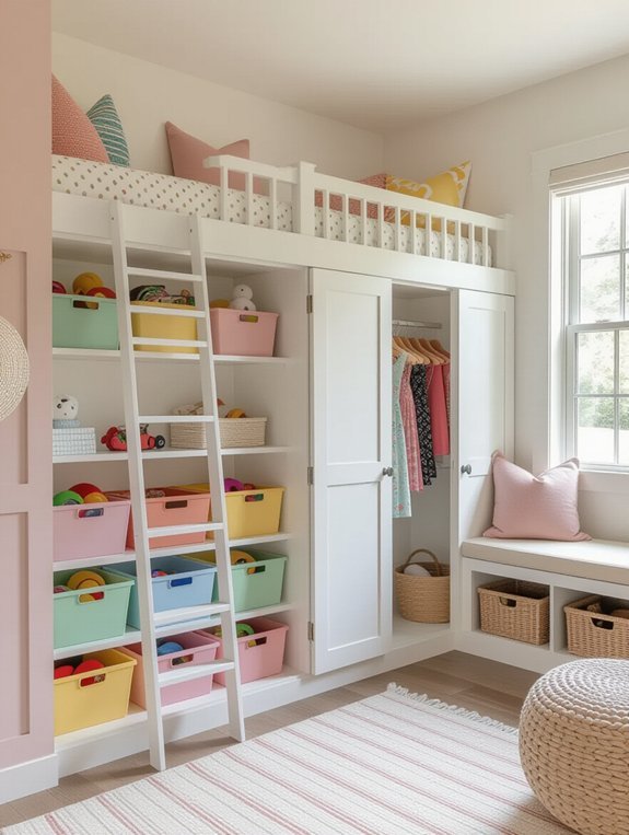 functional playful wall closets