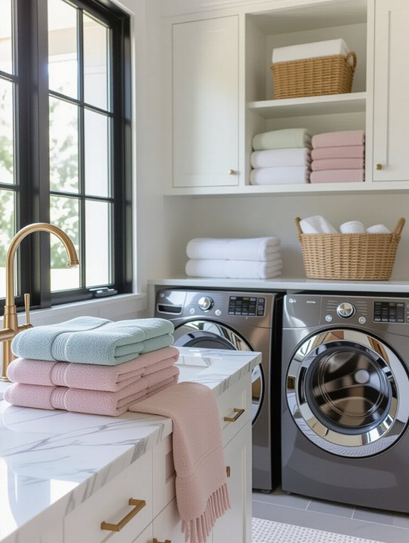 luxurious textiles enhance laundry