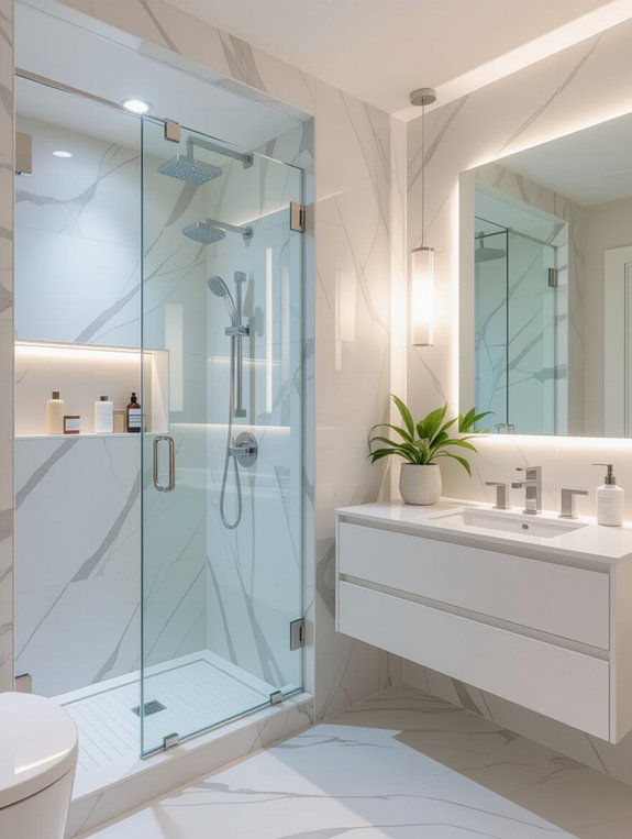 luxurious walk in shower design