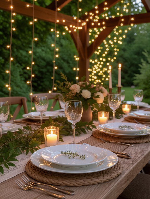 magical twinkling dining ambiance
