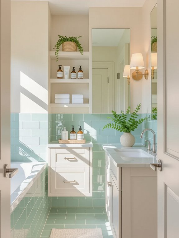 maximize small bathroom space